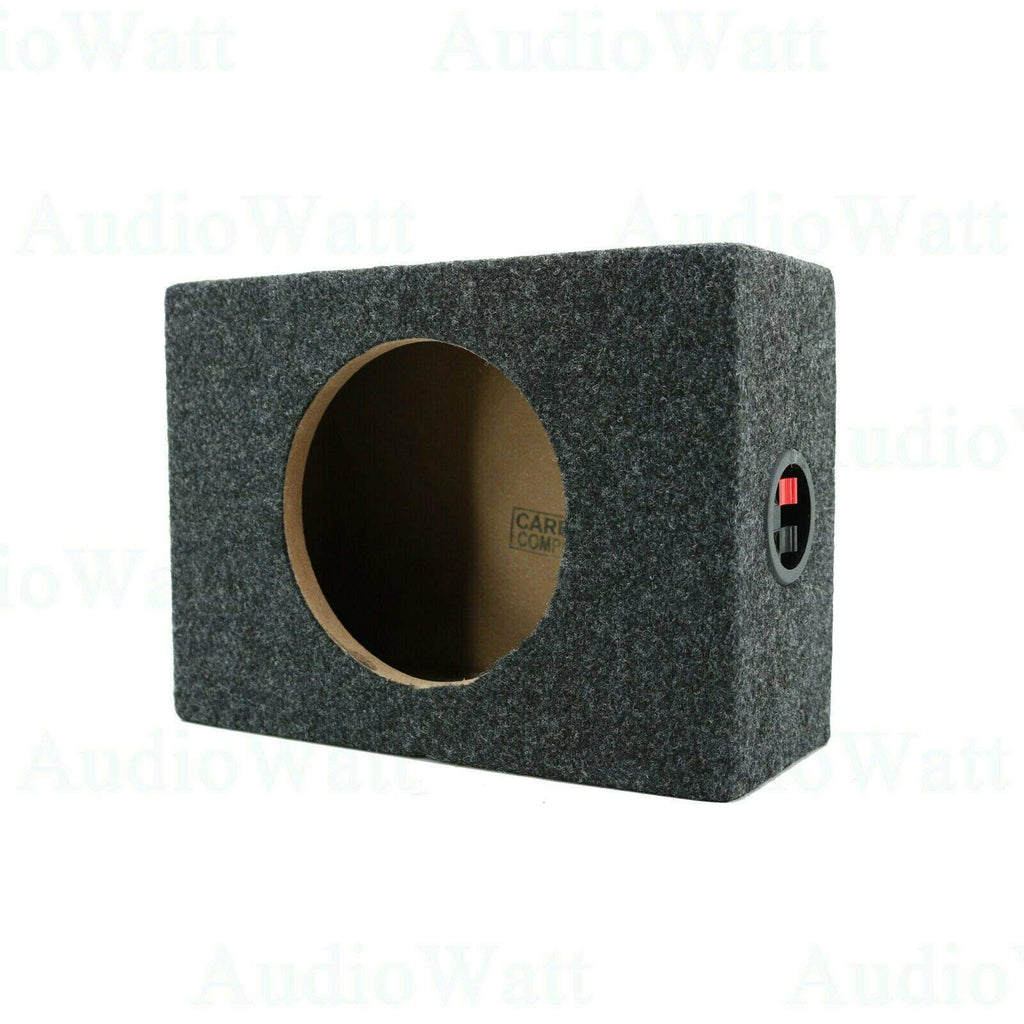 Audiotek CA-65CB 6-5- Inch Vented Speaker Box Enclosure Carpet Texture Terminal Cup