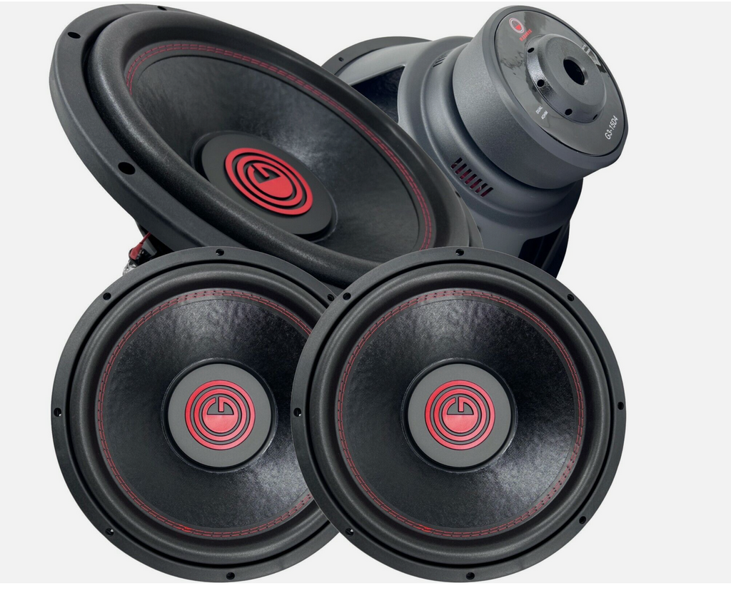 Gravity 8-Inch 1200W Car Audio Subwoofer Pair – 4 Ohm DVC, 600W RMS Each, GW8D4-Pair