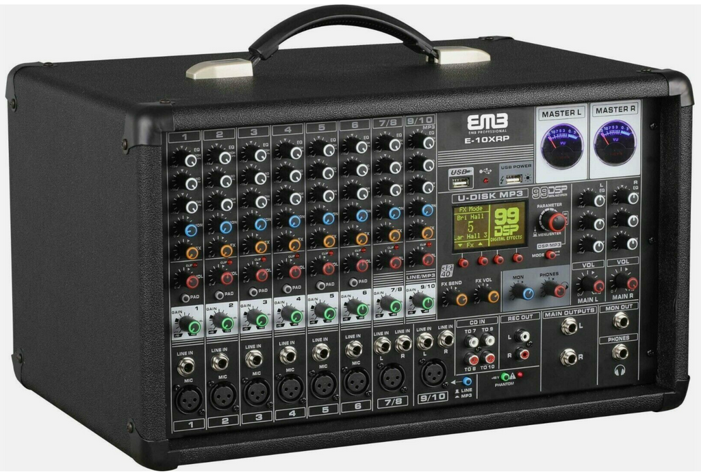 E10XRP 10 Channel Powered Mixer BLACK