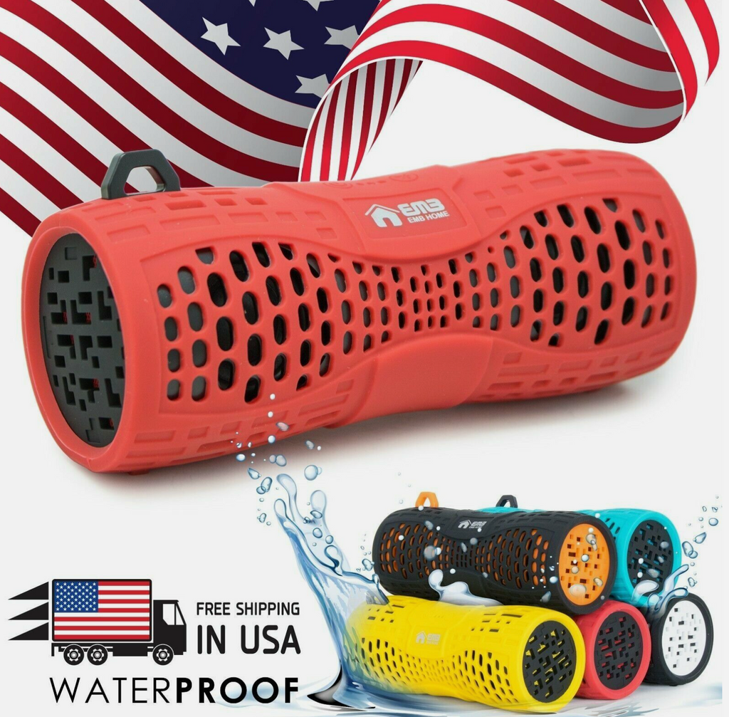 ES900BT RED Water Resistant Super Loud Portable Bluetooth Speaker