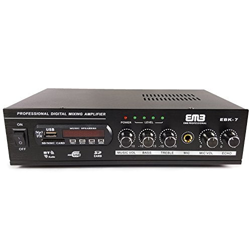 EMP Professional EBK7 400W HI-FI Stereo Amplifier with Remote/Bluetooth/USB/SD/FM Radio/MP3/WMA Player