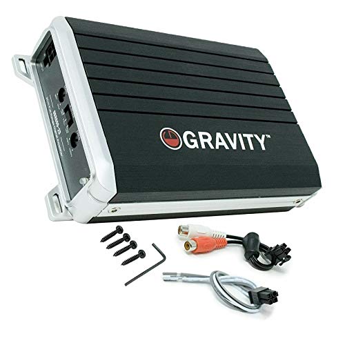 Gravity GBR600.2D True 300-Watt RMS Micro Ultra Compact Digital 2-Channel Full Range Amplifier with RCA Stereo Input - Perfect for Motorcycle, RV, ATV, Car, Boat, Marine