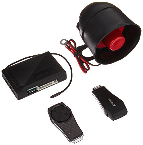 Unknown Gravity Car Alarm & Keyless Entry System w/Internal Shock Sensor G1SX, Black