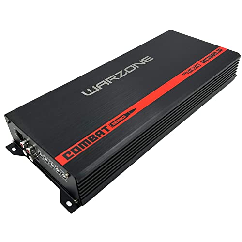 Gravity Audio WC1500.1D Warzone 1500W True RMS Car Amplifier Class D Amp 1/2/4 Ohm Stable with Remote Sub Control with 1 Year Full Replacement Warranty Bundle