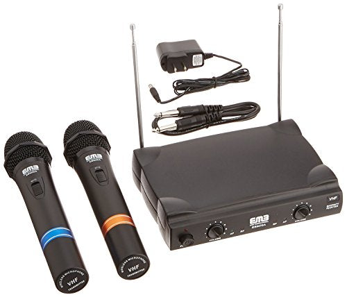 EMB VHF EBM50A Dual Wireless Microphone System