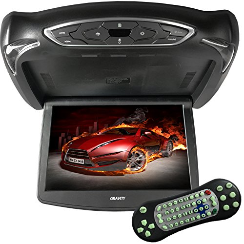 Gravity GR-13.7DV - 13.7" Flip Down LCD Monitor For Cars w/ HDMI Port/USB/SD/MP3/MP4/AV In&Out/Games Compatible - Multi Colors