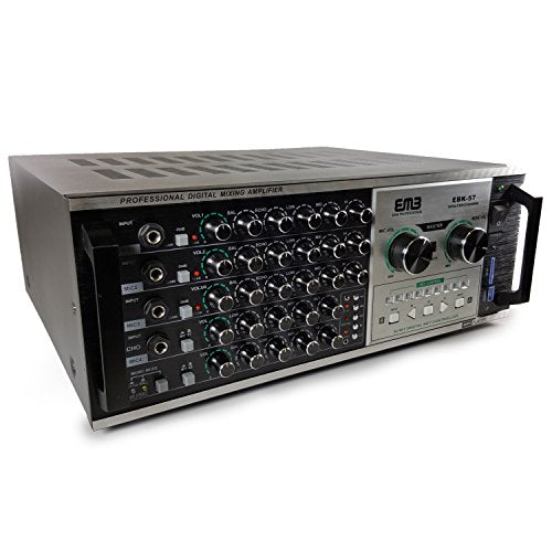 EMP Professional EBK57 1200W Karaoke Echo Power Mixing Amplifier w/Remote/USB/SD/MP3/WMA Player
