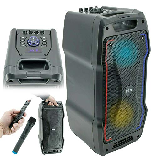 EMB PKL1700 800 Watt Karaoke Rechargeable Portable Speaker w/Mic, USB, SD, Bluetooth, Remote