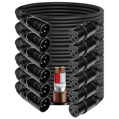 EMB WXRC6 6-Pack Pro 16AWG 8mm 6 Feet XLR Cable
