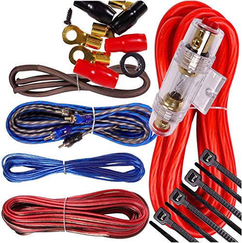 Complete 1000W Gravity 8 Gauge Amplifier Installation Wiring Kit Amp Pk1 8 Ga Red - for Installer and DIY Hobbyist - Perfect for Car/Truck/Motorcycle/Rv/ATV