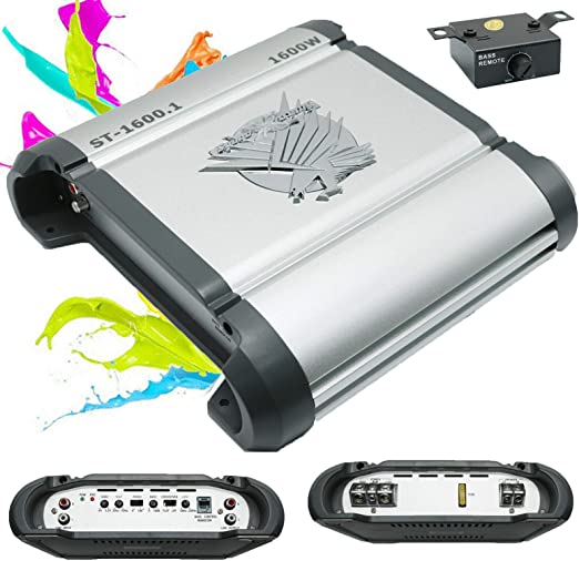 Soundxtreme ST-1600.1 Power Monoblock 1 Channel Car Audio Amplifier 1600 Watts Power