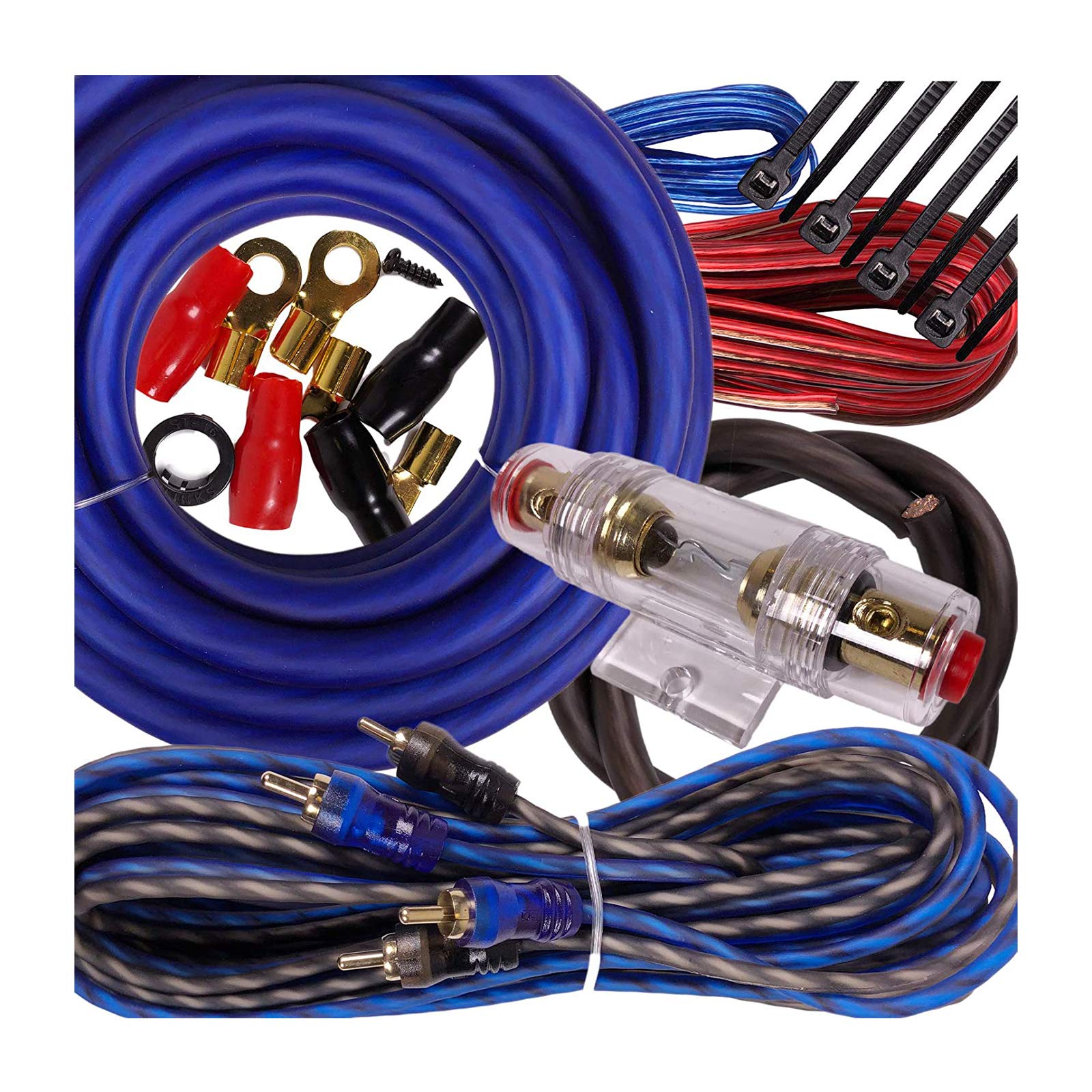 Gravity Complete 2600W 4 Gauge Amp Kit Amplifier Install Flexible Wiri ...