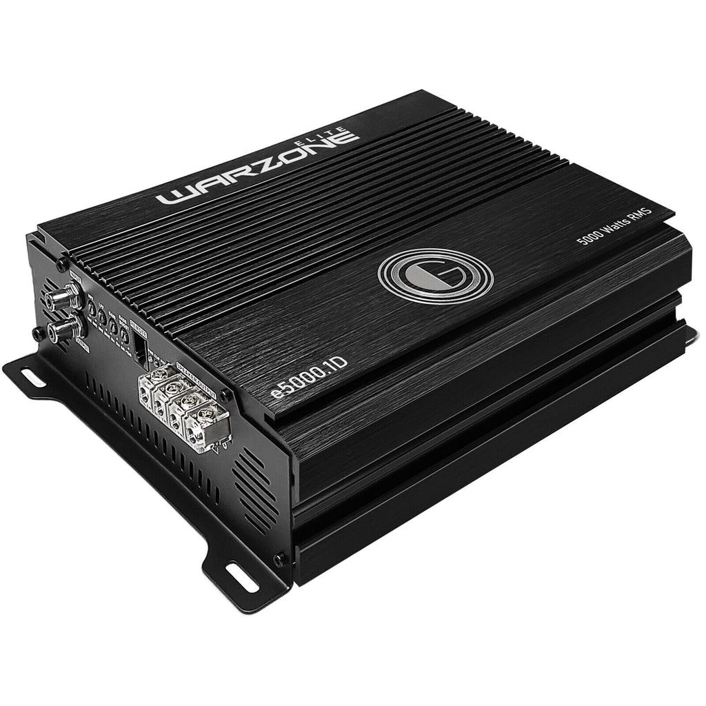 Gravity E5000.1D Warzone 5000W True RMS Car Amplifier Class D Amp 1/2/4 Ohm Stable with Remote Sub Control