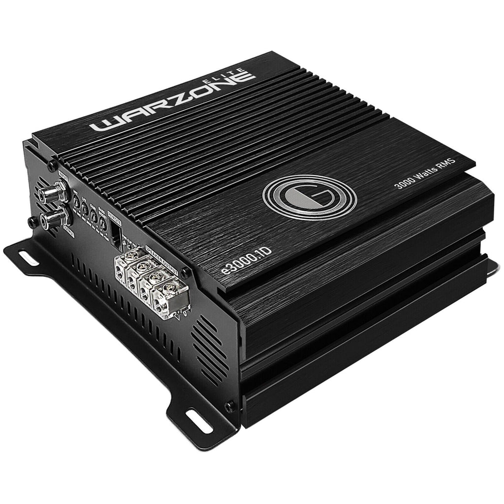 Gravity E3000.1D Warzone 3000W True RMS Car Amplifier Class D Amp 1/2/4 Ohm Stable with Remote Sub Control
