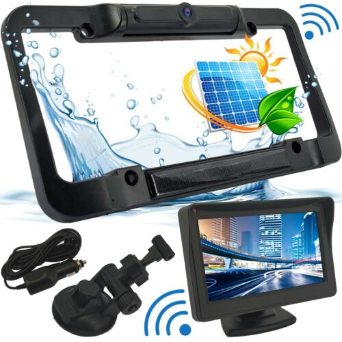 Xtremevision XV-M70LCC Wireless Waterproof HD Solar License Plate Rearview Back Camera Night Vision