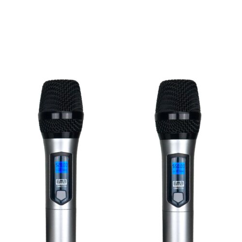 2x UHF Wireless Microphone with Receiver for Church / Karaoke w/ Bluet ...